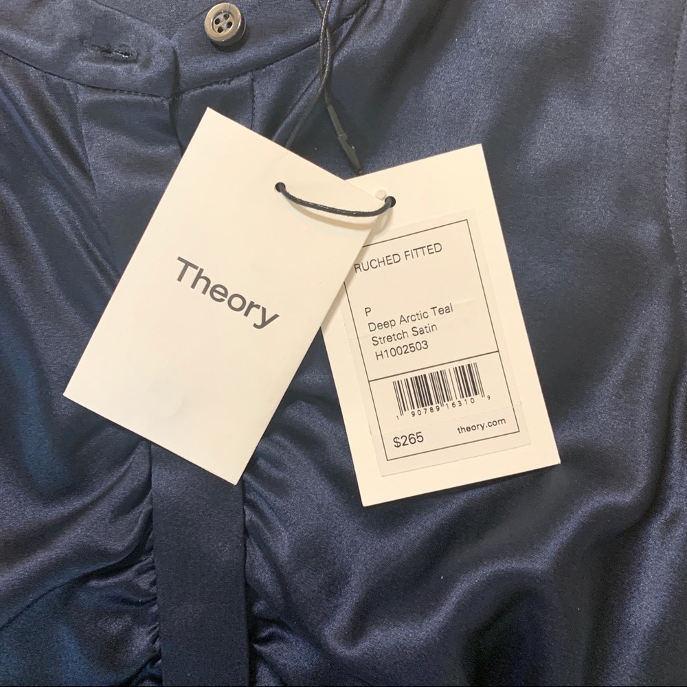 NWT THEORY RUCHED BLOUSE - Picture 6 of 8